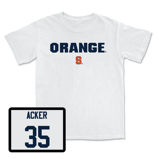 Football White Orange Comfort Colors Tee - Kyle Acker