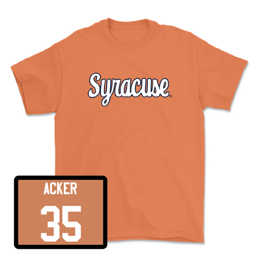 Orange Football Script Tee - Kyle Acker