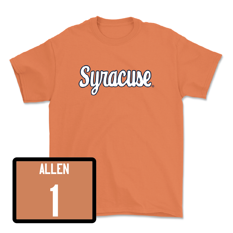 Orange Football Script Tee - LeQuint Allen