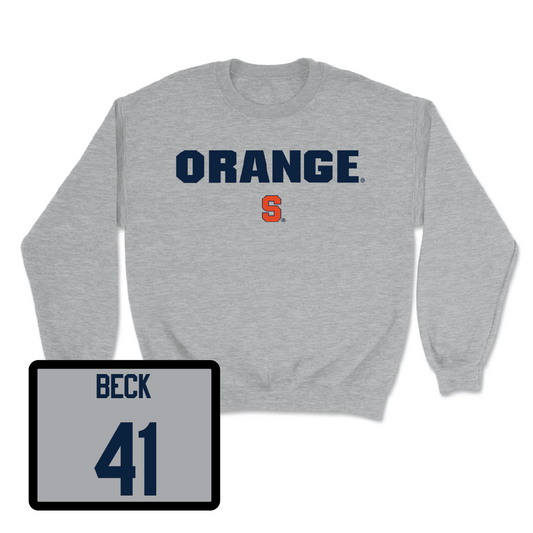 Sport Grey Men's Lacrosse Orange Crewneck - Jordan Beck