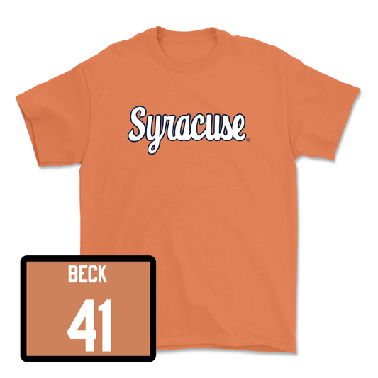 Orange Men's Lacrosse Script Tee - Jordan Beck