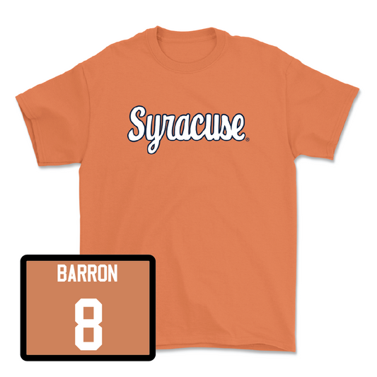 Orange Football Script Tee - Justin Barron