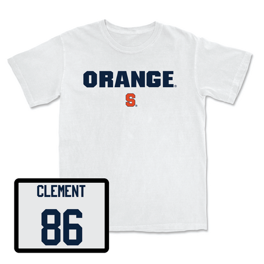 Football White Orange Comfort Colors Tee - David Clement