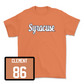 Orange Football Script Tee - David Clement