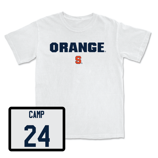 Women's Basketball White Orange Comfort Colors Tee - Dominique Camp