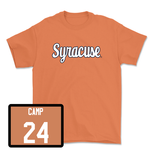 Orange Women's Basketball Script Tee - Dominique Camp