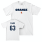 Football White Orange Comfort Colors Tee - Carter Clark