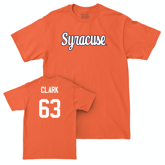 Orange Football Script Tee - Carter Clark