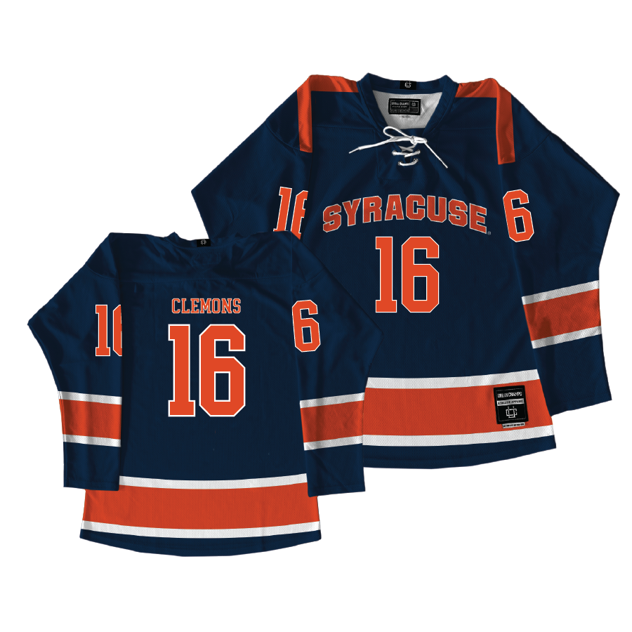 Syracuse Women's Ice Hockey Navy Jersey - Rayla Clemons