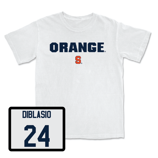 Men's Soccer White Orange Comfort Colors Tee - Andrea DiBlasio