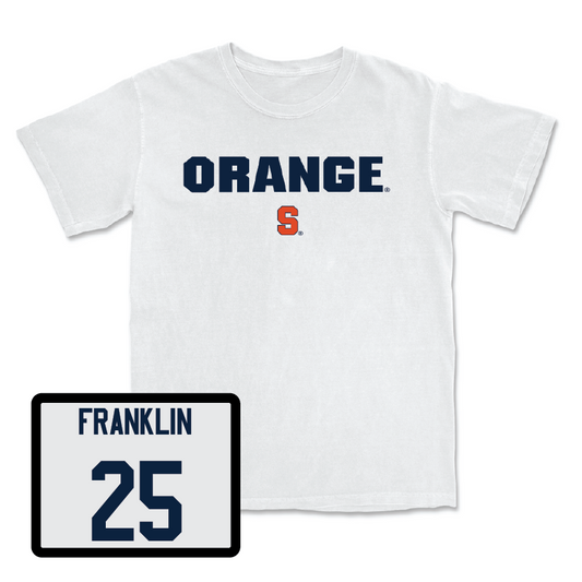 Women's Soccer White Orange Comfort Colors Tee - Grace Franklin