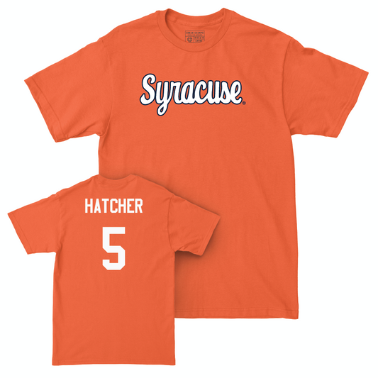 Orange Football Script Tee - Umari Hatcher