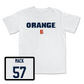 Football White Orange Comfort Colors Tee - Trevion Mack