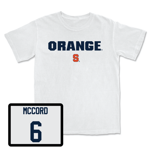 Football White Orange Comfort Colors Tee  - Kyle McCord