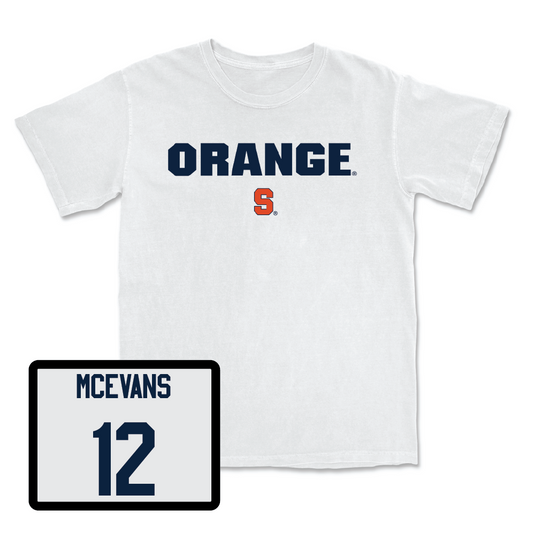 Women's Basketball White Orange Comfort Colors Tee - Cheyenne McEvans