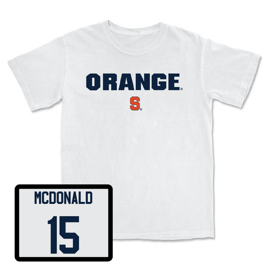 Football White Orange Comfort Colors Tee - Derek McDonald