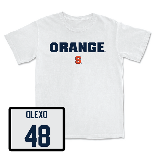 Men's Lacrosse White Orange Comfort Colors Tee - Saam Olexo