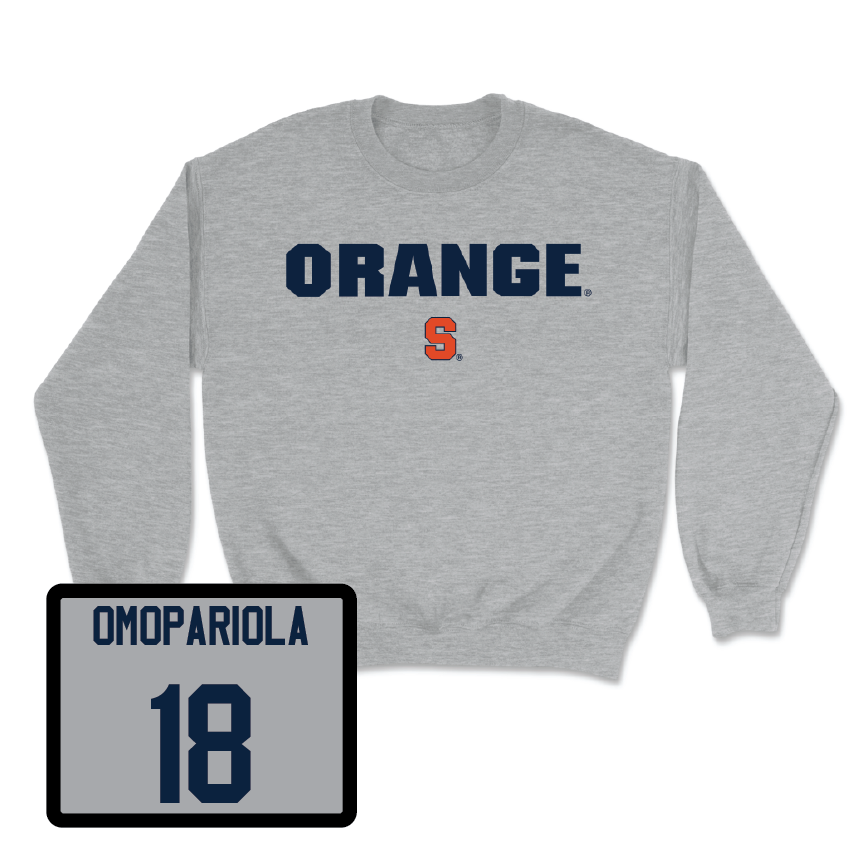 Sport Grey Football Orange Crewneck - David Omopariola