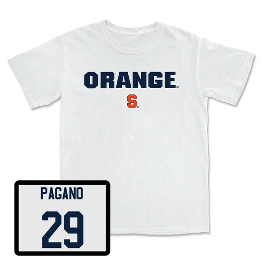 Men's Soccer White Orange Comfort Colors Tee - Antonino Pagano