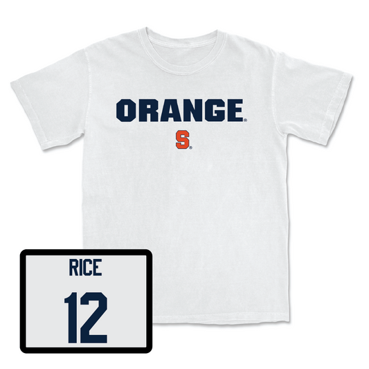 Men's Lacrosse White Orange Comfort Colors Tee - Carter Rice