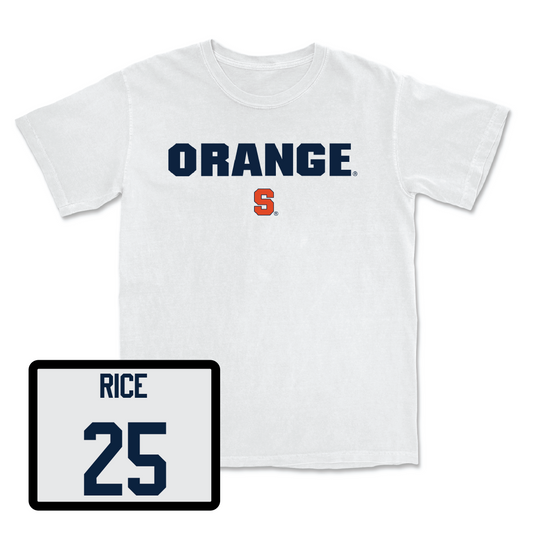 Women's Basketball White Orange Comfort Colors Tee  - Alaina Rice