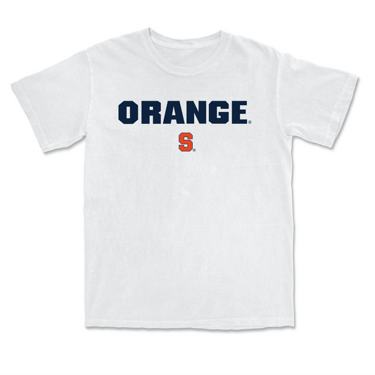 Women's Lacrosse White Orange Comfort Colors Tee - Delaney Sweitzer