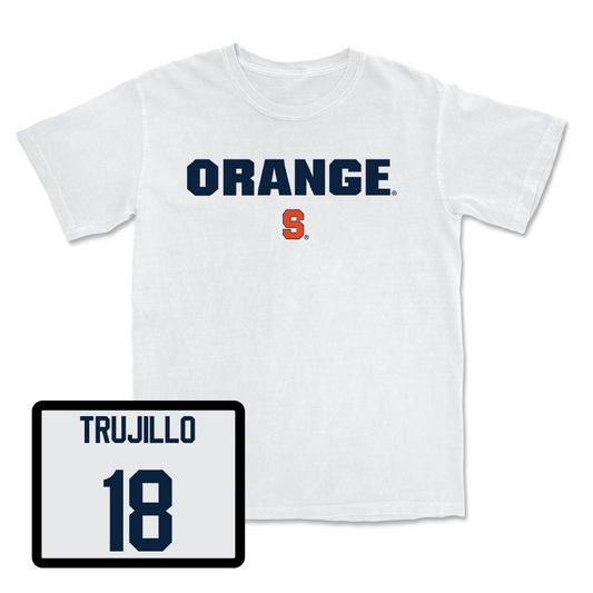 Men's Lacrosse White Orange Comfort Colors Tee - Vinnie Trujillo