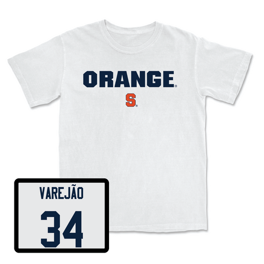 Women's Basketball White Orange Comfort Colors Tee  - Izabel Varejão