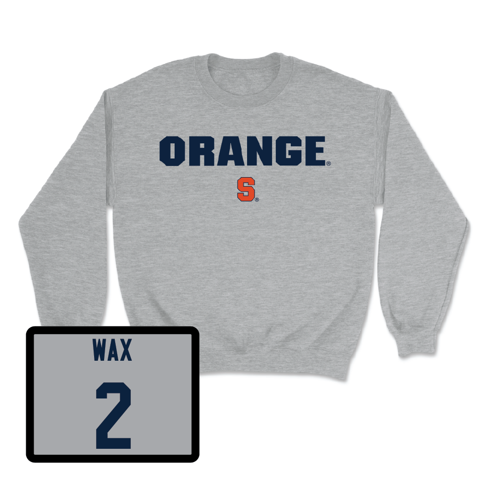 Sport Grey Football Orange Crewneck - Marlowe Wax