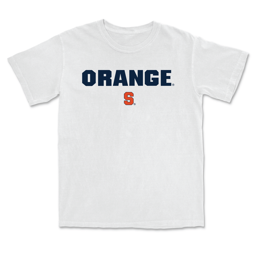 Men's Lacrosse White Orange Comfort Colors Tee - Will Mark